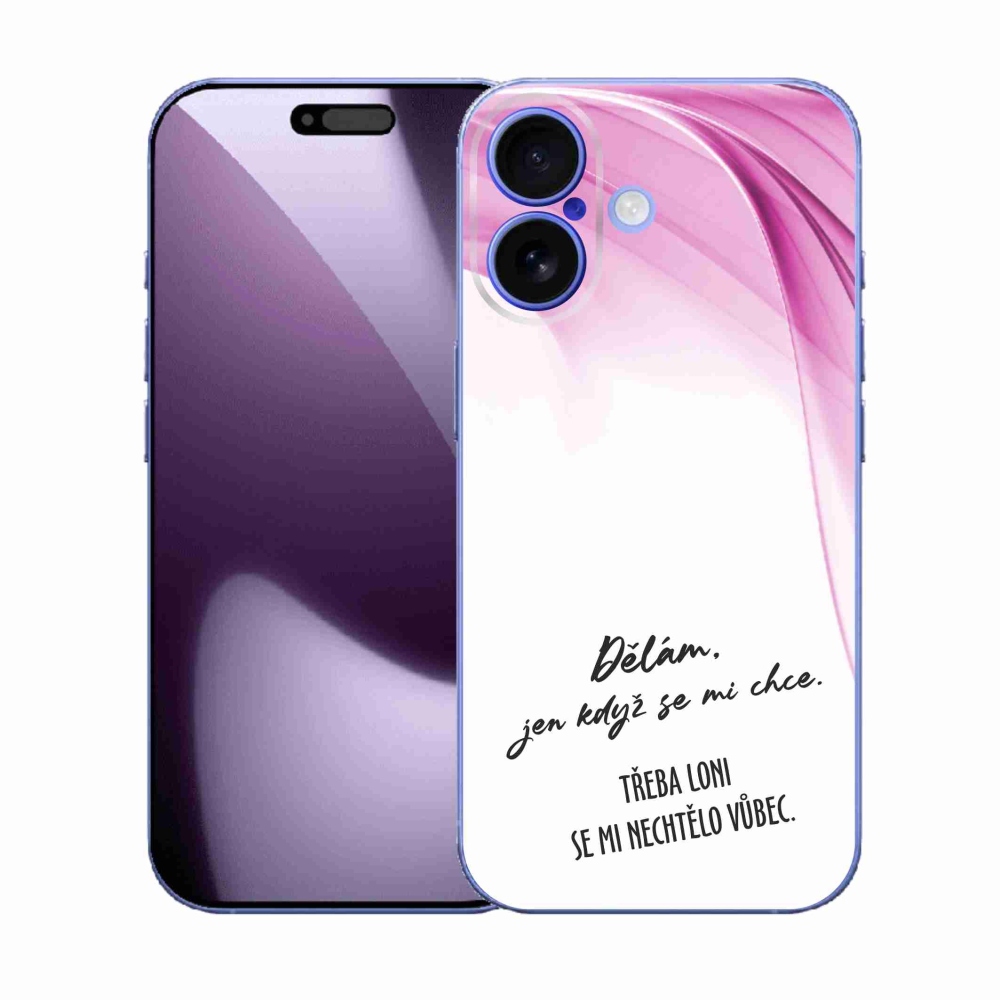 Gelový kryt mmCase na iPhone 17 - vtipný text 12 bílé pozadí