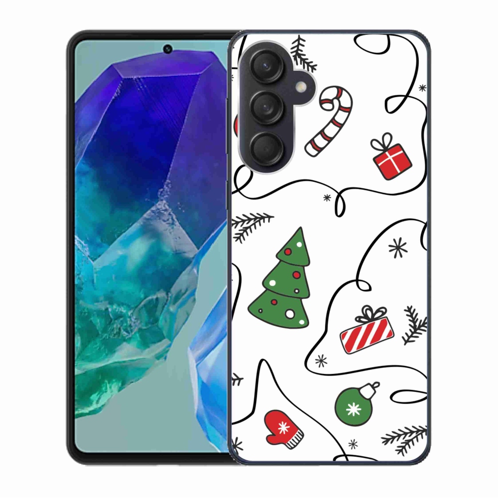 Gelový kryt mmCase na Samsung Galaxy M55 5G - vánoční motivy