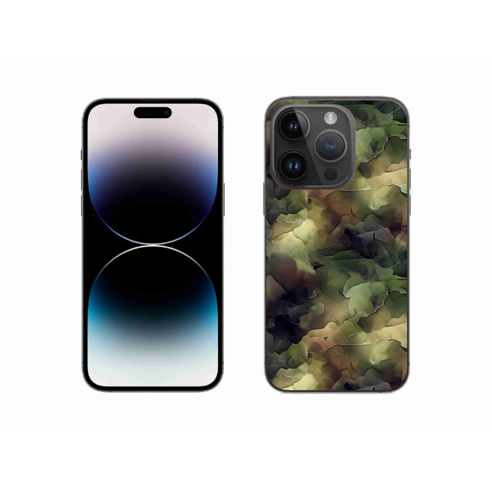 Gelový kryt mmCase na iPhone 14 Pro - maskáčový vzor 10