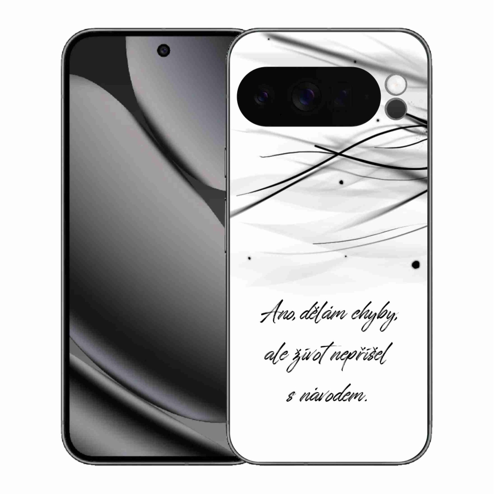 Gelový kryt mmCase na Google Pixel 10 Pro XL - citát bílé pozadí