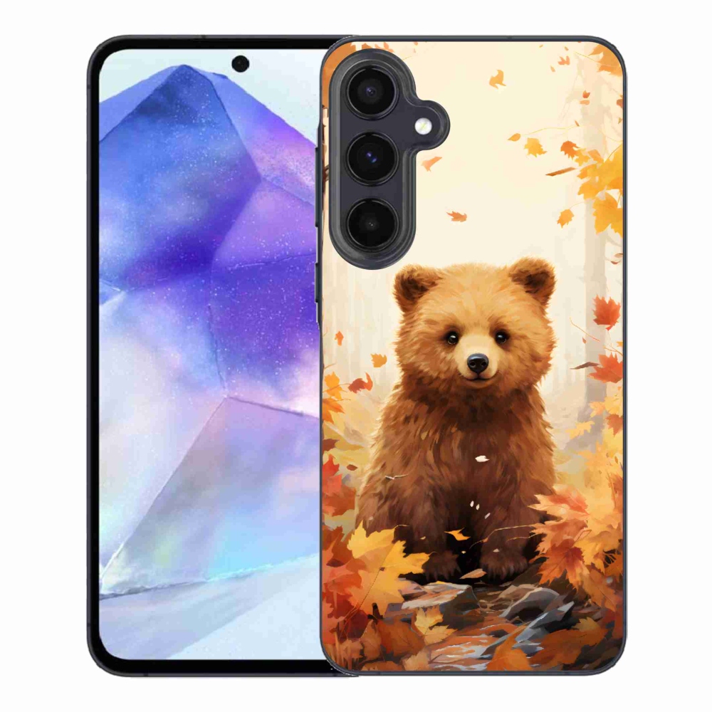 Gelový kryt mmCase na Samsung Galaxy A55 5G - medvěd v lese