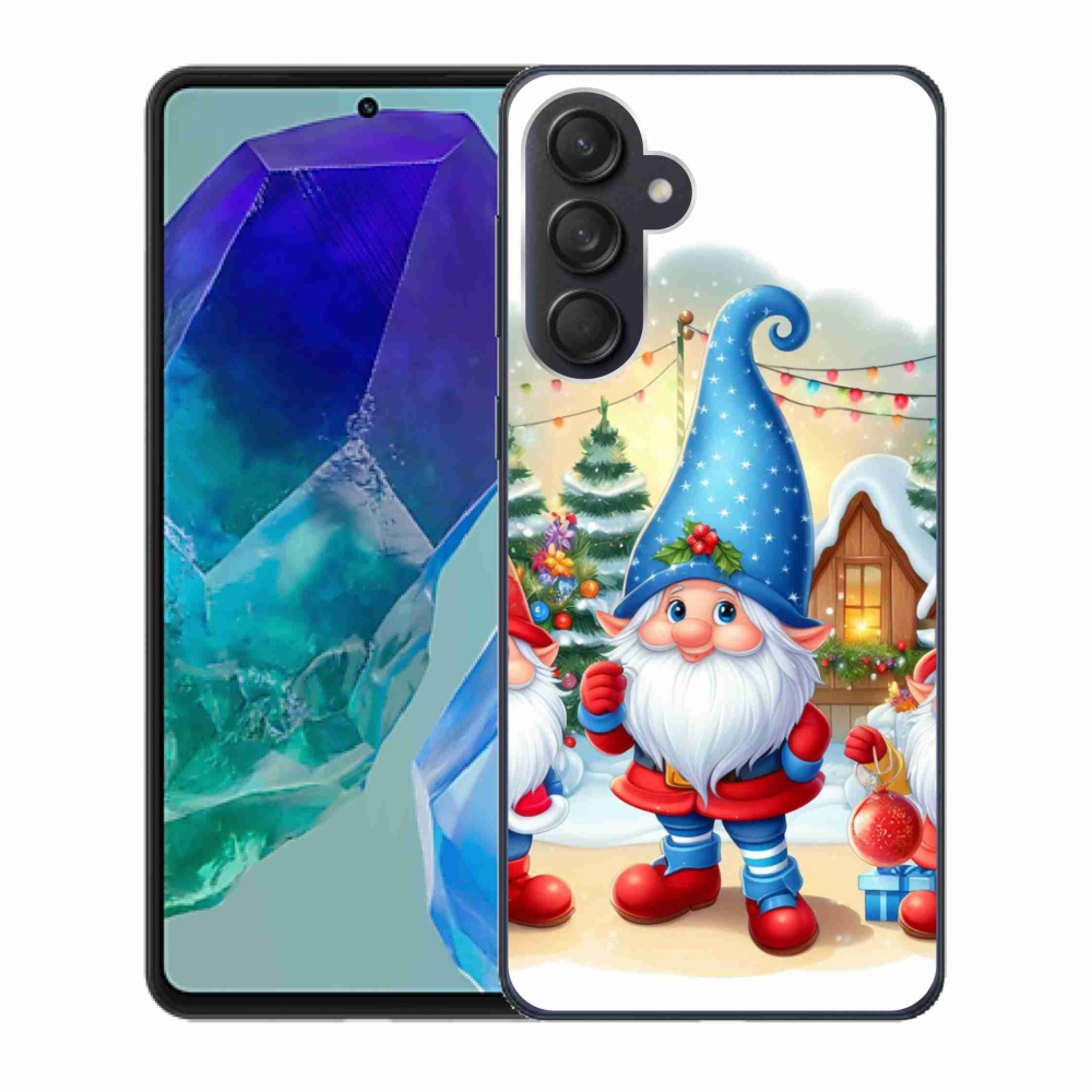 Gelový kryt mmCase na Samsung Galaxy M55 5G - vánoční skřítci