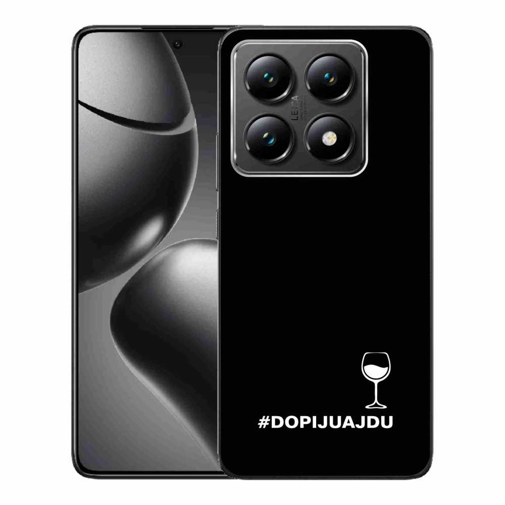 Gelový kryt mmCase na Xiaomi 14T - vinný motiv černé pozadí