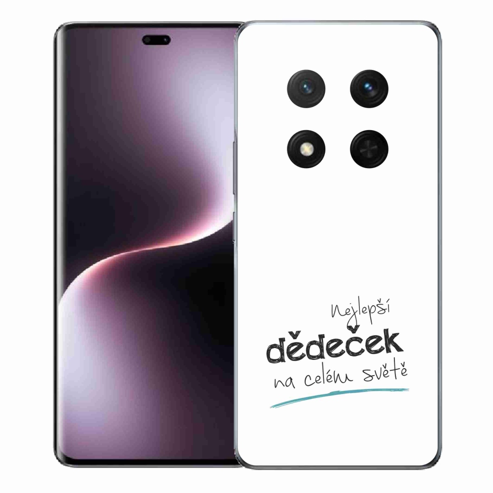 Gelový kryt mmCase na Honor Magic 7 Lite 5G - nejlepší dědeček 3 bílé pozadí