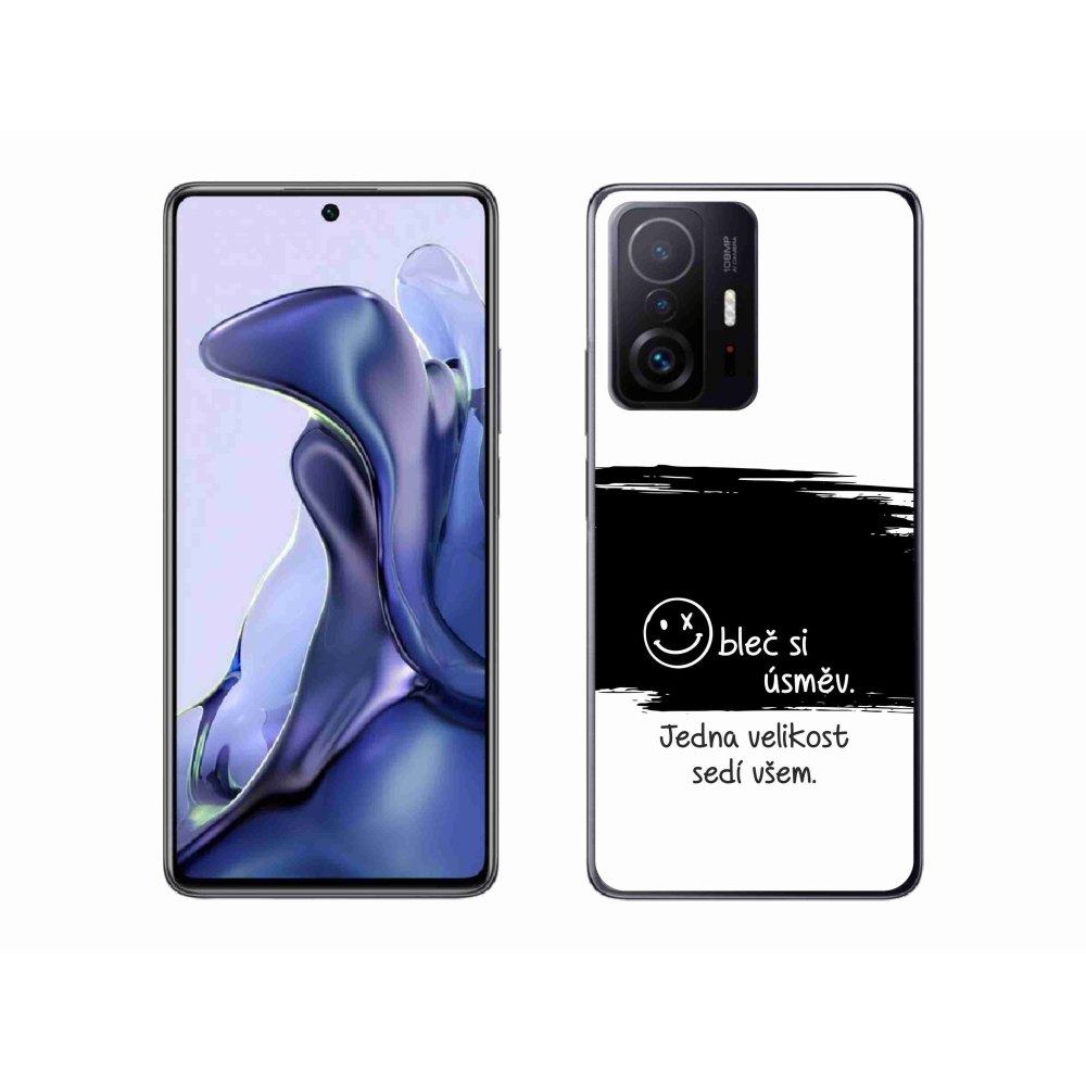 Gelový kryt mmCase na Xiaomi 11T - vtipný text 8 černobílé pozadí