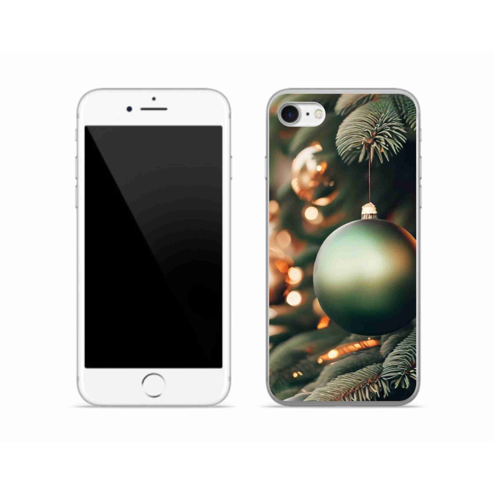 Gelový kryt mmCase na iPhone SE (2022) - vánoční ozdoby 1