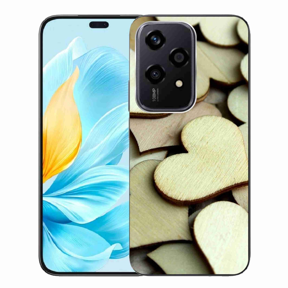Gelový kryt mmCase na Honor 200 Lite 5G - dřevěná srdíčka