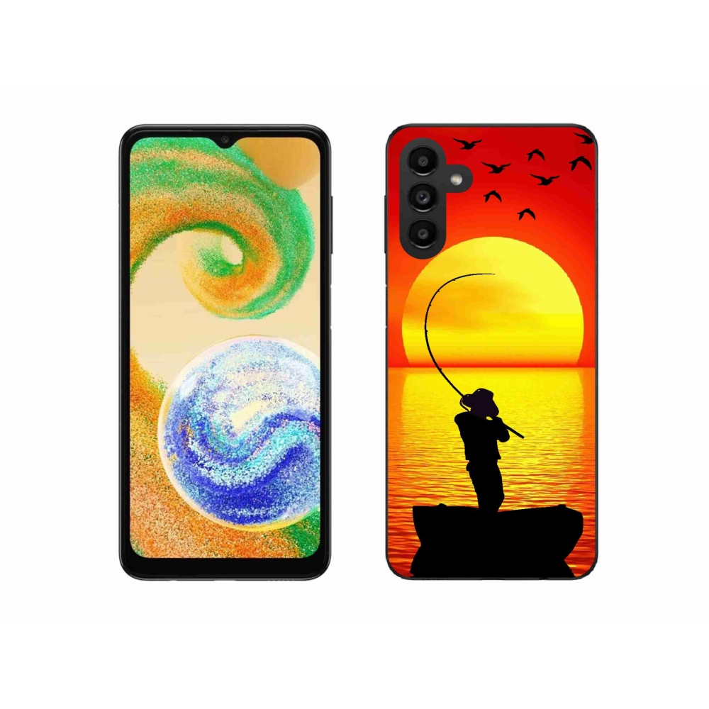 Gelový kryt mmCase na Samsung Galaxy A04s (164.7x76.7x9.1mm) - rybaření