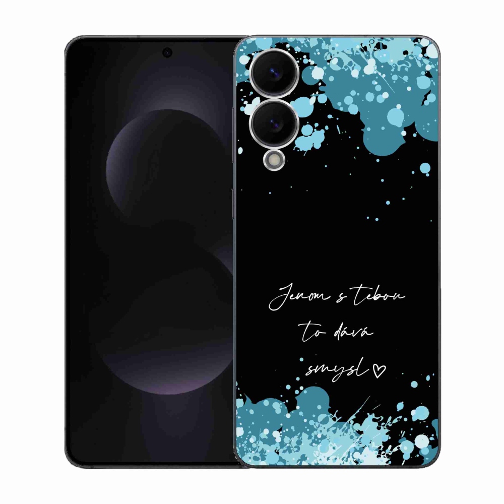 Gelový kryt mmCase na Samsung Galaxy S25 Edge - zamilovaný text černé pozadí