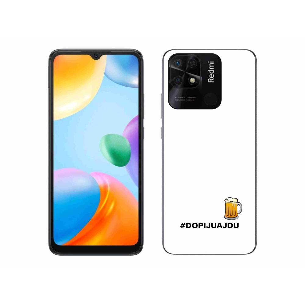 Gelový kryt mmCase na Xiaomi Redmi 10C - pivní motiv 1 bílé pozadí