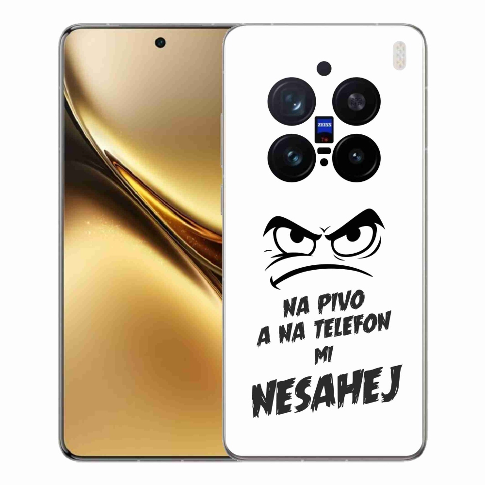Gelový kryt mmCase na Vivo X200 Pro 5G - pivní motiv 2 bílé pozadí