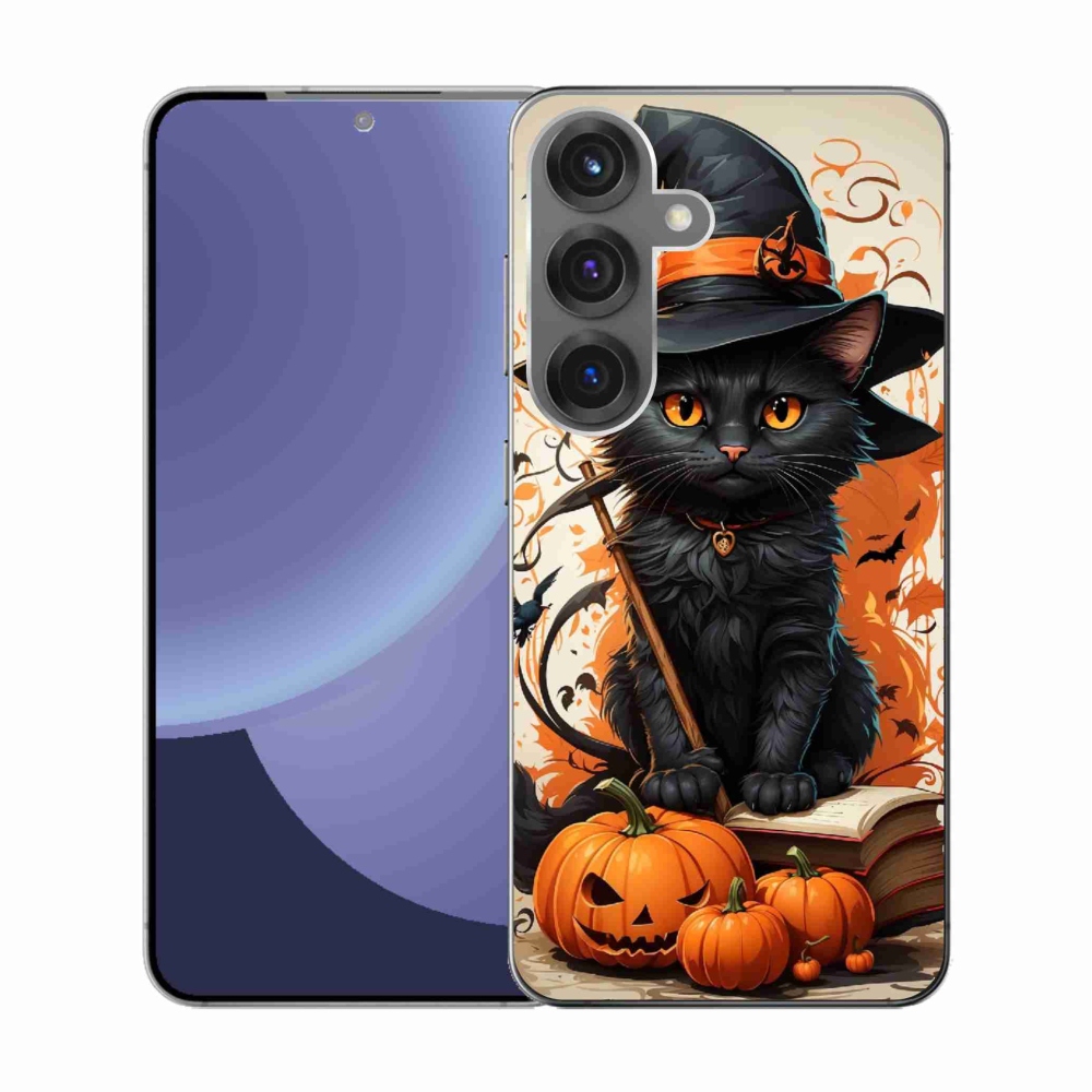 Gelový kryt mmCase na Samsung Galaxy S25 - kocour čaroděj