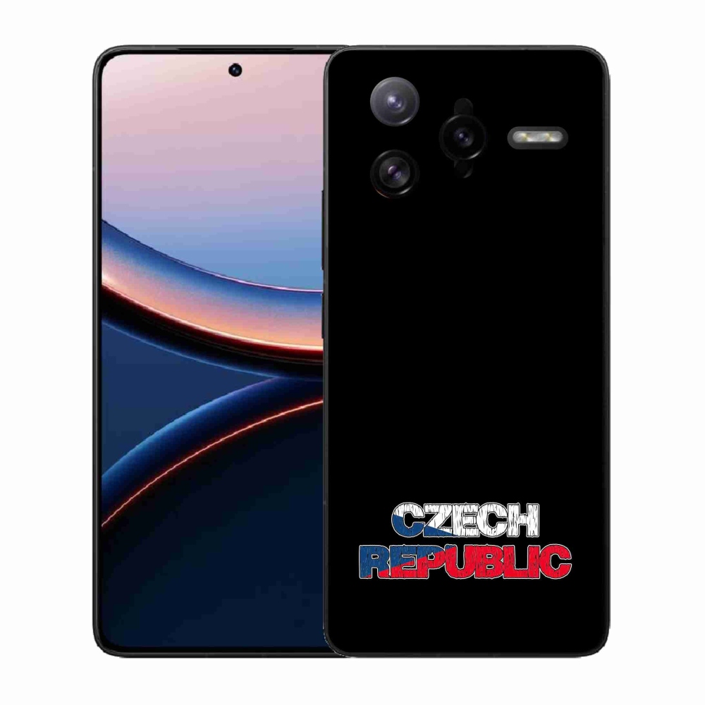 Gelový kryt mmCase na Xiaomi Poco F7 Ultra - Czech Republic černé pozadí