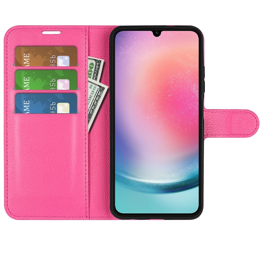 Litchi knížkové pouzdro na Samsung Galaxy A16 4G/5G - rose