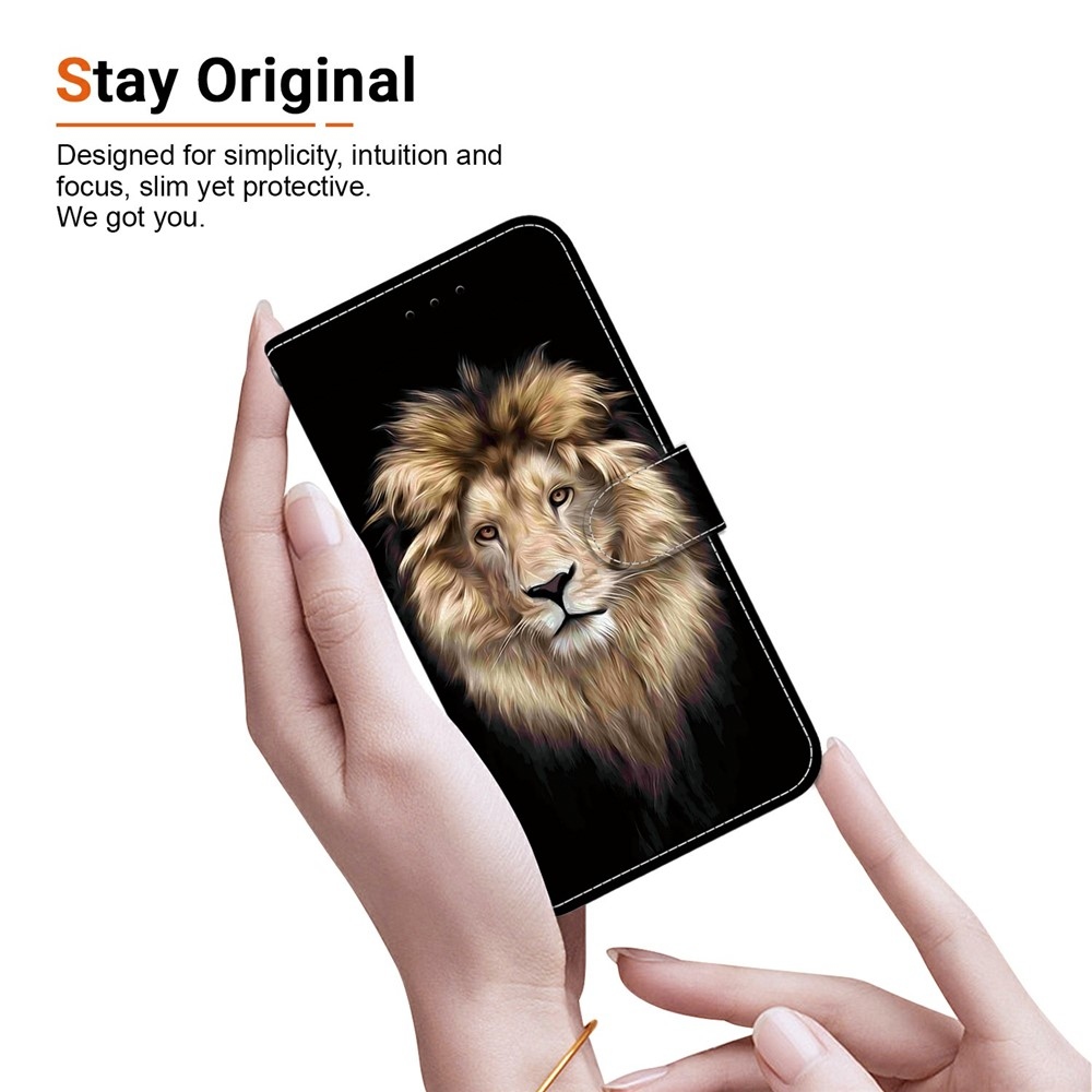 Versatile knížkové pouzdro na Xiaomi Redmi 15 4G (171mm) - lev