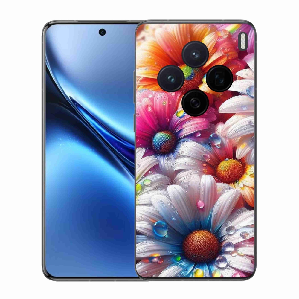 Gelový kryt mmCase na Vivo X200 5G - barevné kopretiny