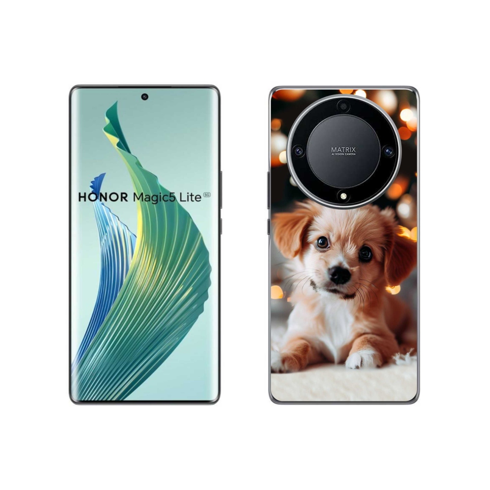 Gelový kryt mmCase na Honor Magic 5 Lite 5G - štěňátko