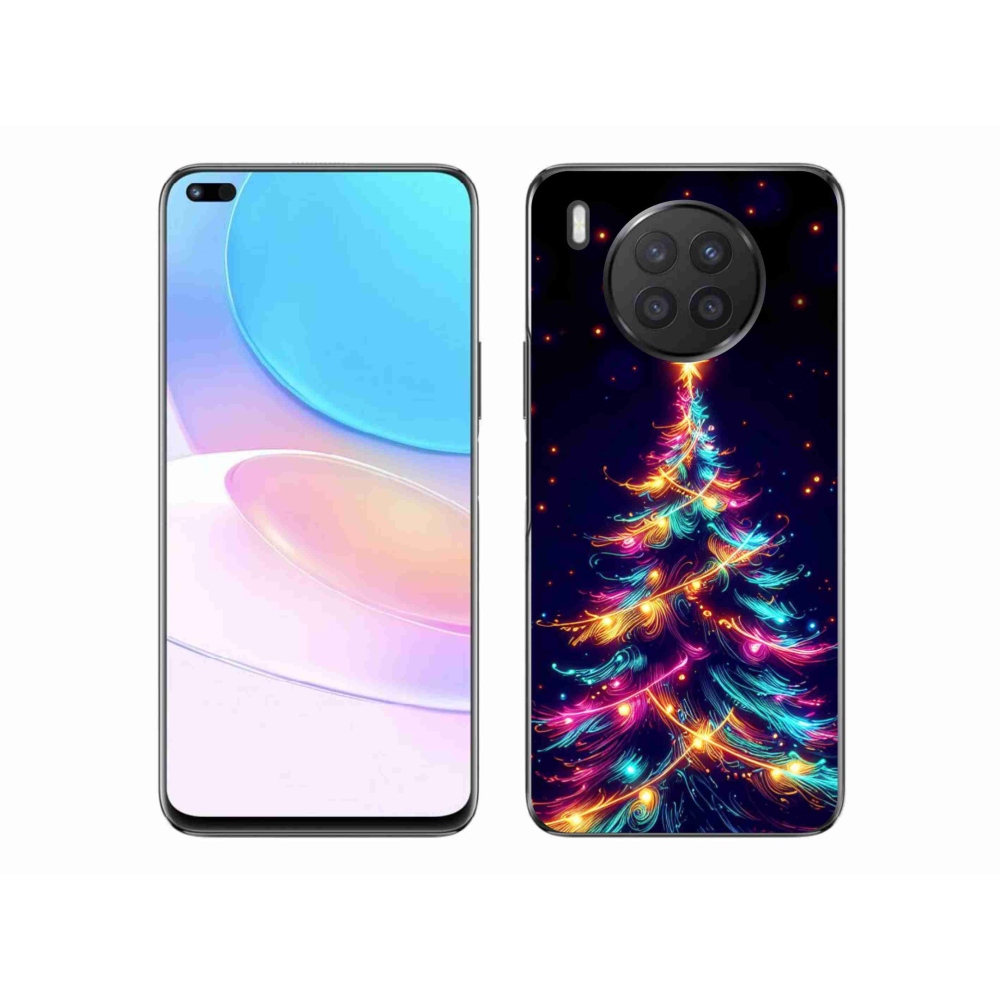 Gelový kryt mmCase na Huawei Nova 8i - neonový vánoční stromek