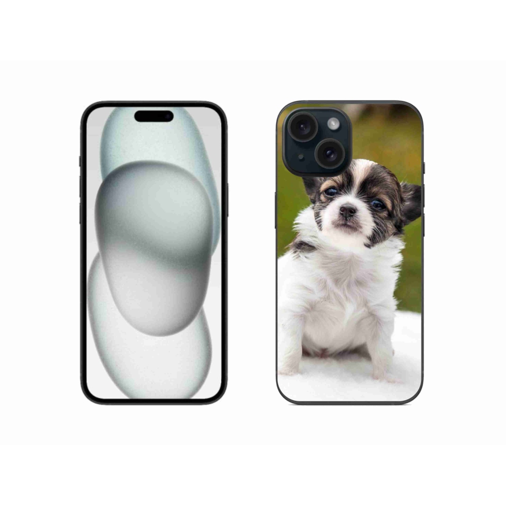 Gelový obal mmCase na iPhone 15 - čivava 4