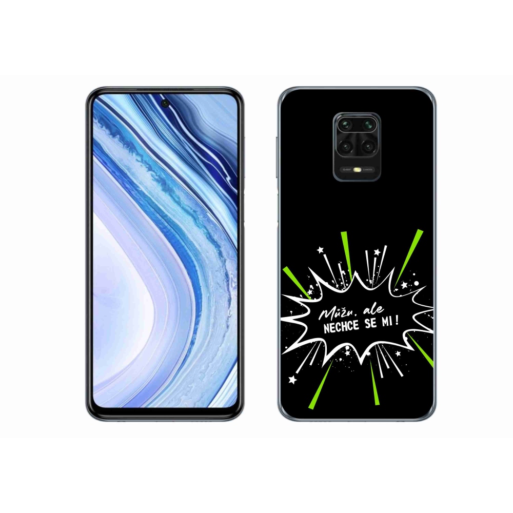 Gelový kryt mmCase na Xiaomi Redmi Note 9S - vtipný text 11 černé pozadí