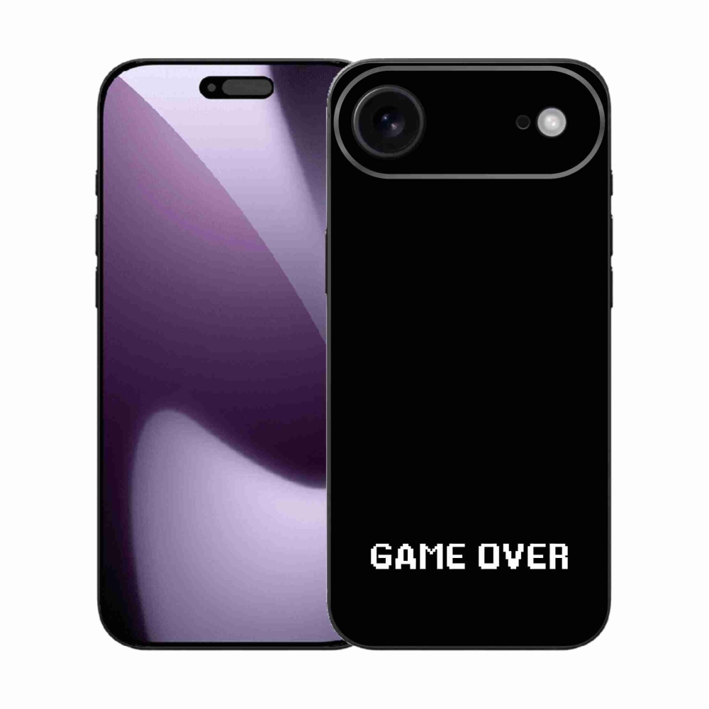 Gelový kryt mmCase na iPhone 17 Air - game over černé pozadí