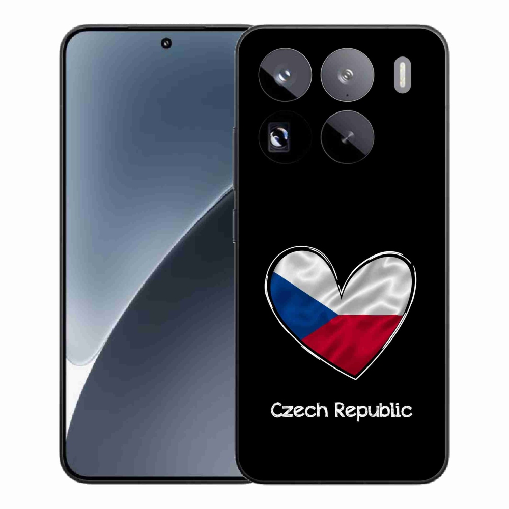 Gelový kryt mmCase na Xiaomi 15 Pro - vlajka srdce černé pozadí