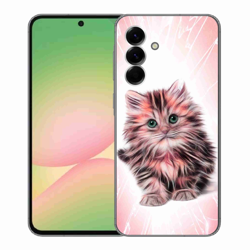 Gelový kryt mmCase na Samsung Galaxy A56 5G - roztomilé kotě