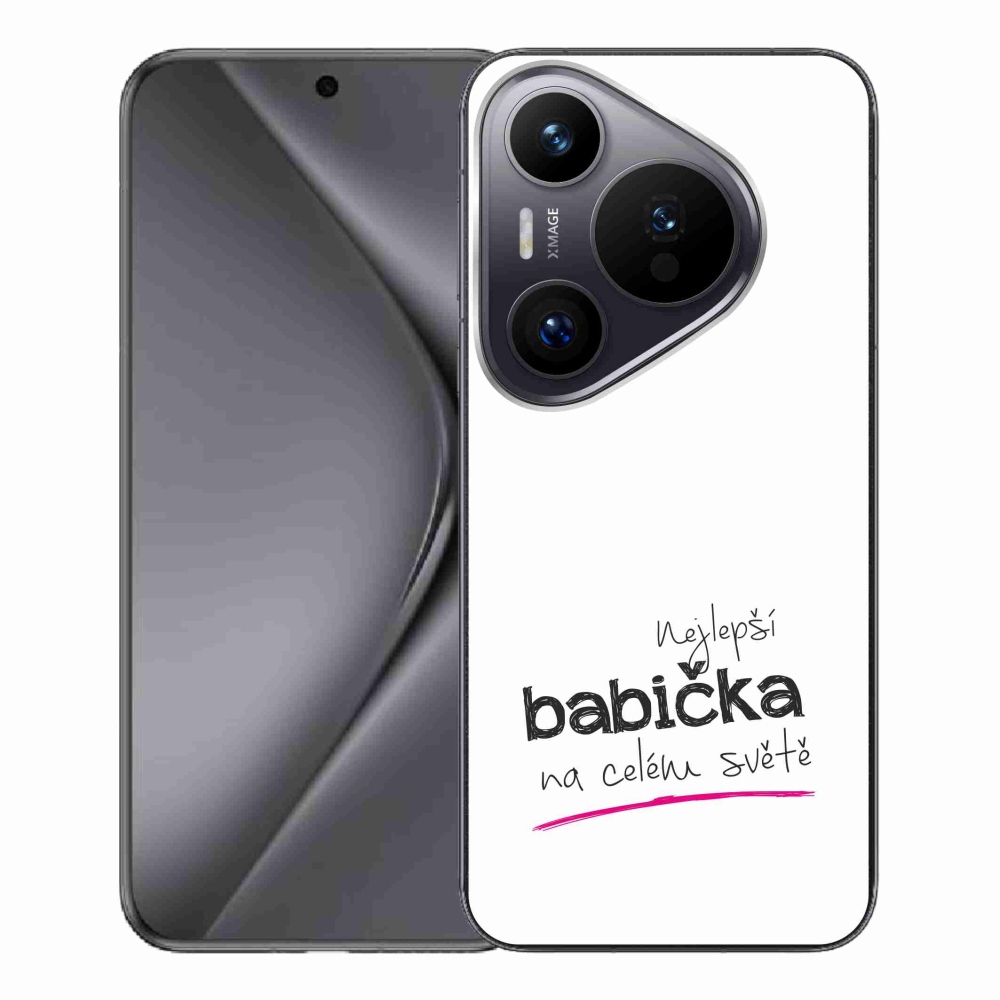 Gelový kryt mmCase na Huawei Pura 70 Pro - nejlepší babička 4 bílé pozadí