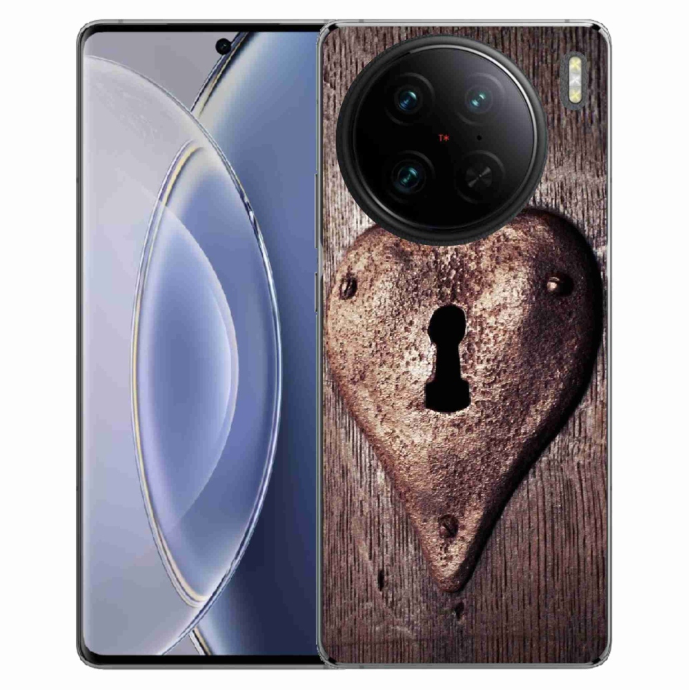 Gelový kryt mmCase na Vivo X90 Pro - zámek ve tvaru srdce