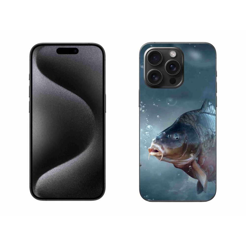 Gelový kryt mmCase na iPhone 15 Pro Max - kapr a bublinky