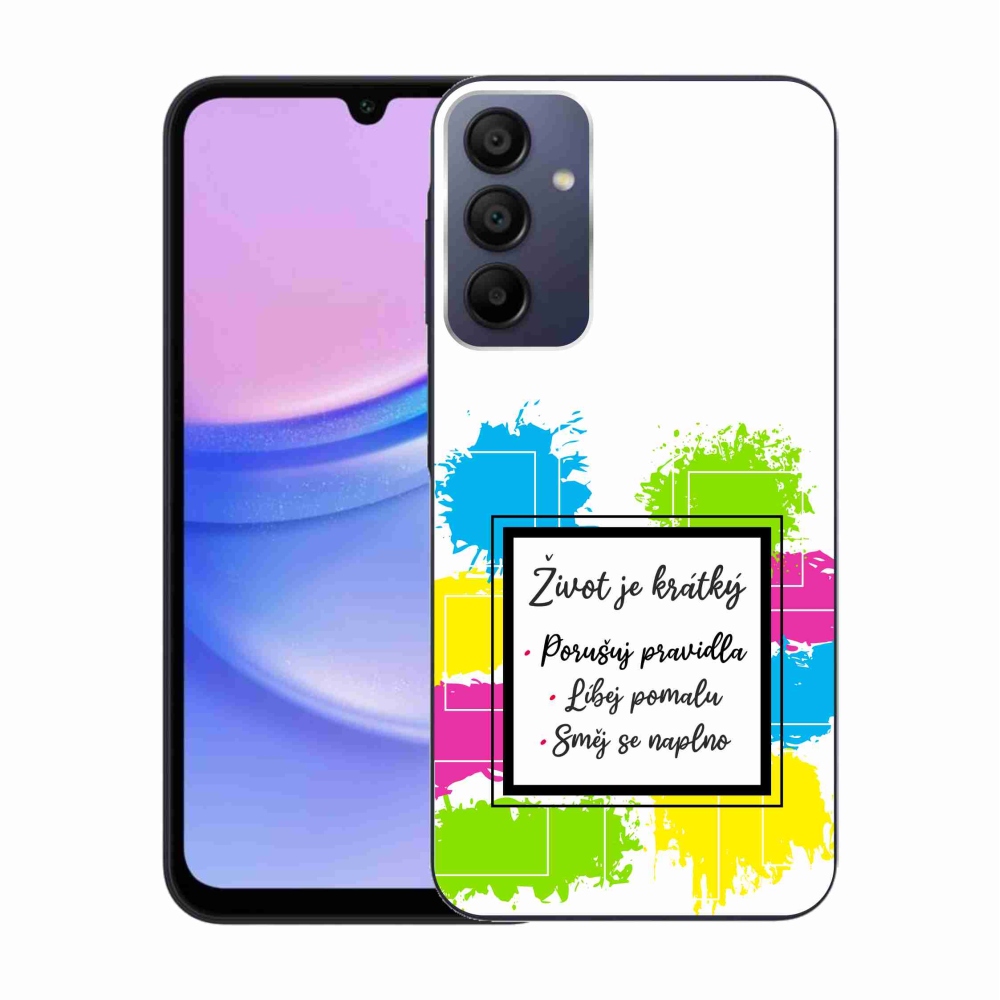 Gelový kryt mmCase na Samsung Galaxy A15 4G/5G - citát 5 bílé pozadí