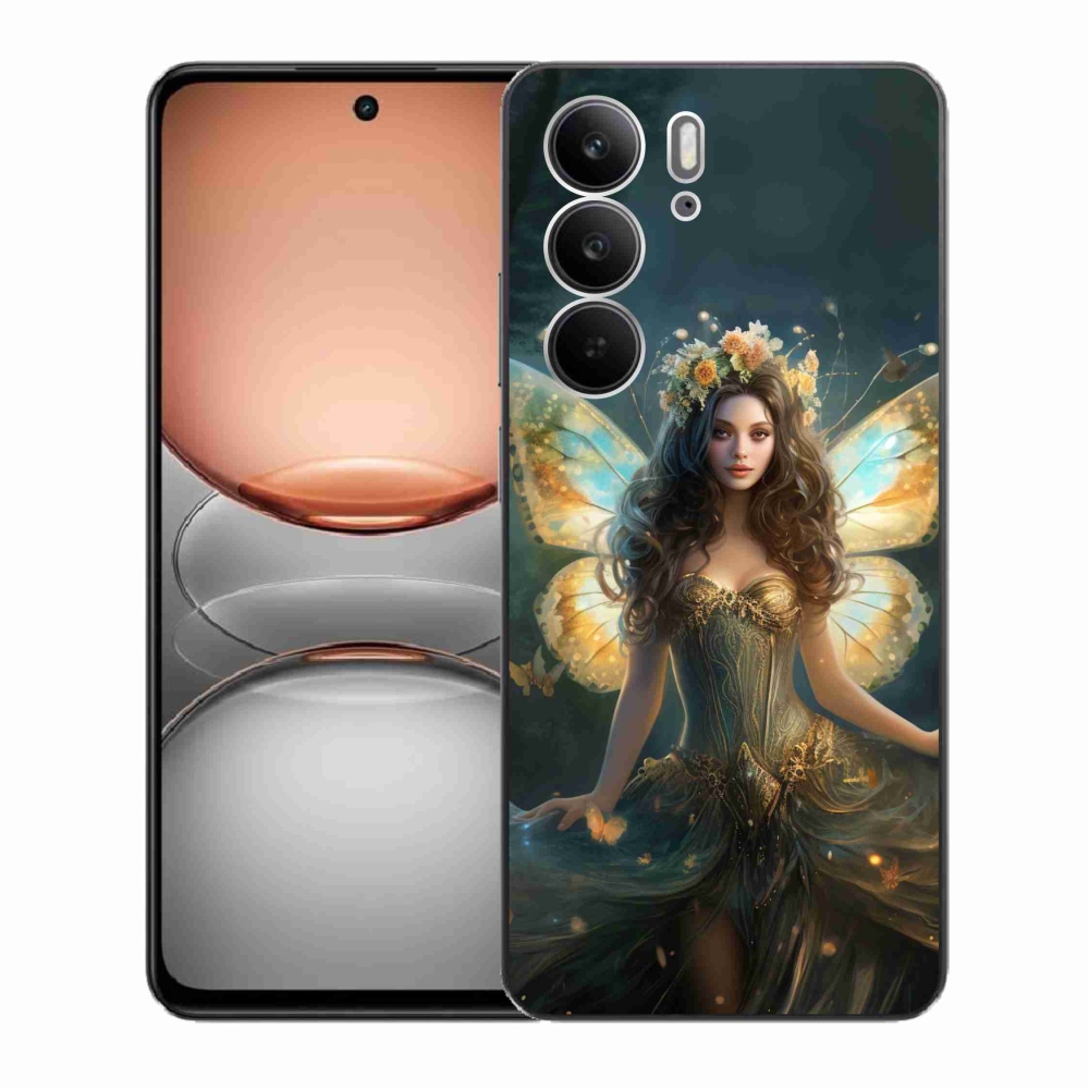 Gelový kryt mmCase na Realme C75 - motýlí žena