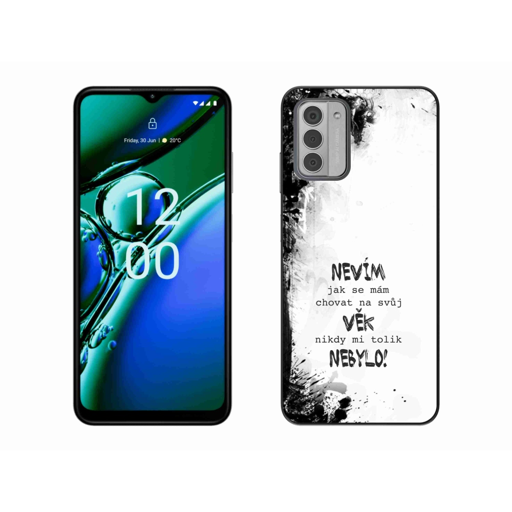 Gelový kryt mmCase na Nokia G42 - vtipný text 14 bílé pozadí