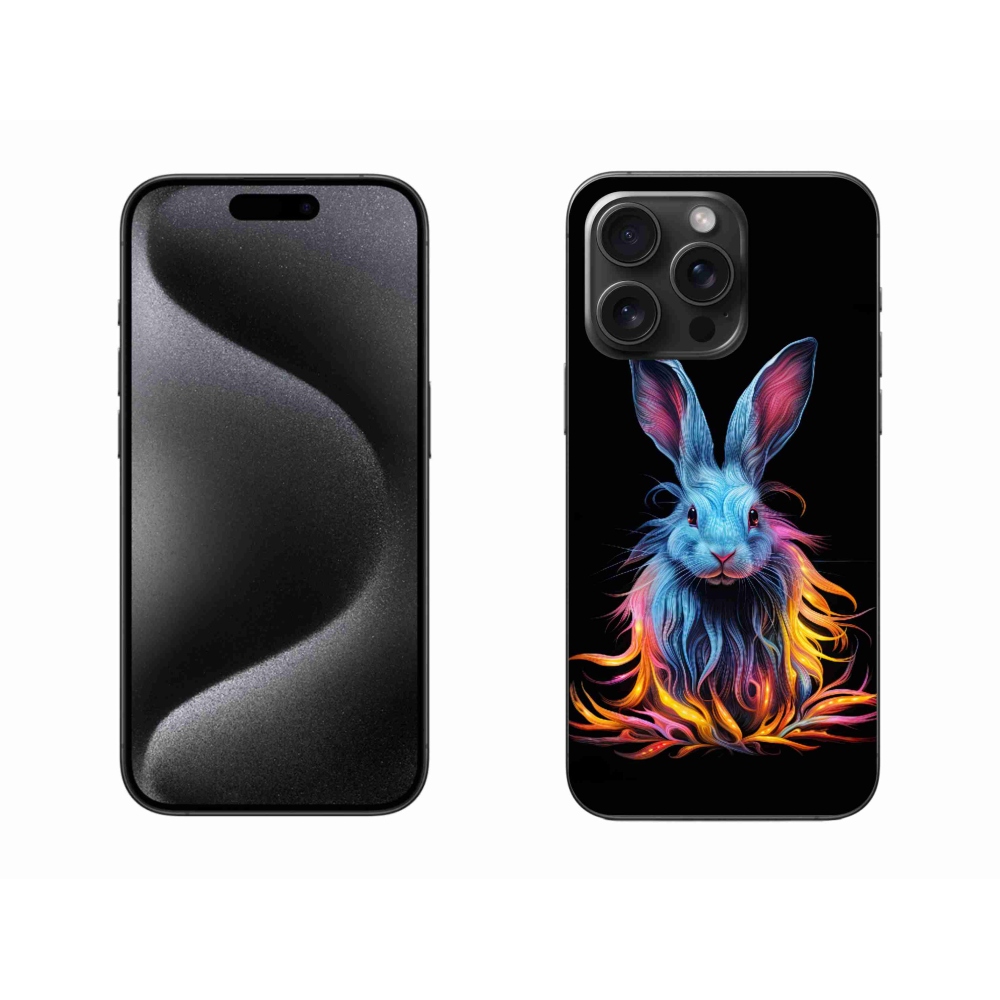 Gelový kryt mmCase na iPhone 15 Pro Max - abstraktní zajíc