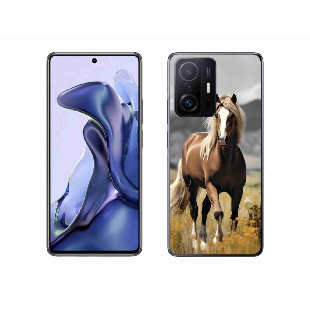 Gelový kryt mmCase na Xiaomi 11T - hnědý kůň 1