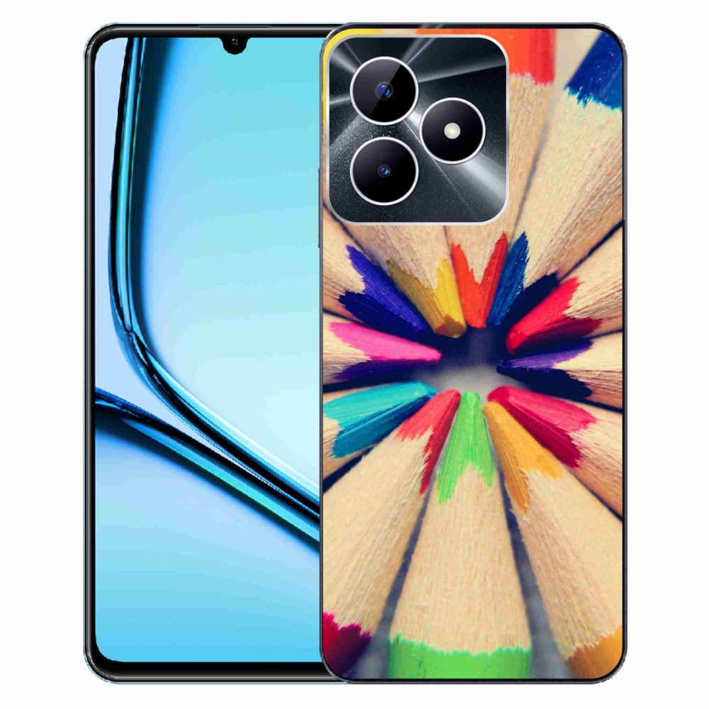 Gelový kryt mmCase na Realme Note 50 - pastelky 