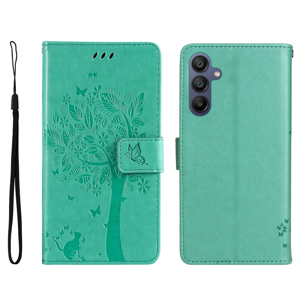 Trees knížkové pouzdro na Samsung Galaxy A16 4G/5G/A26 5G - modrozelené