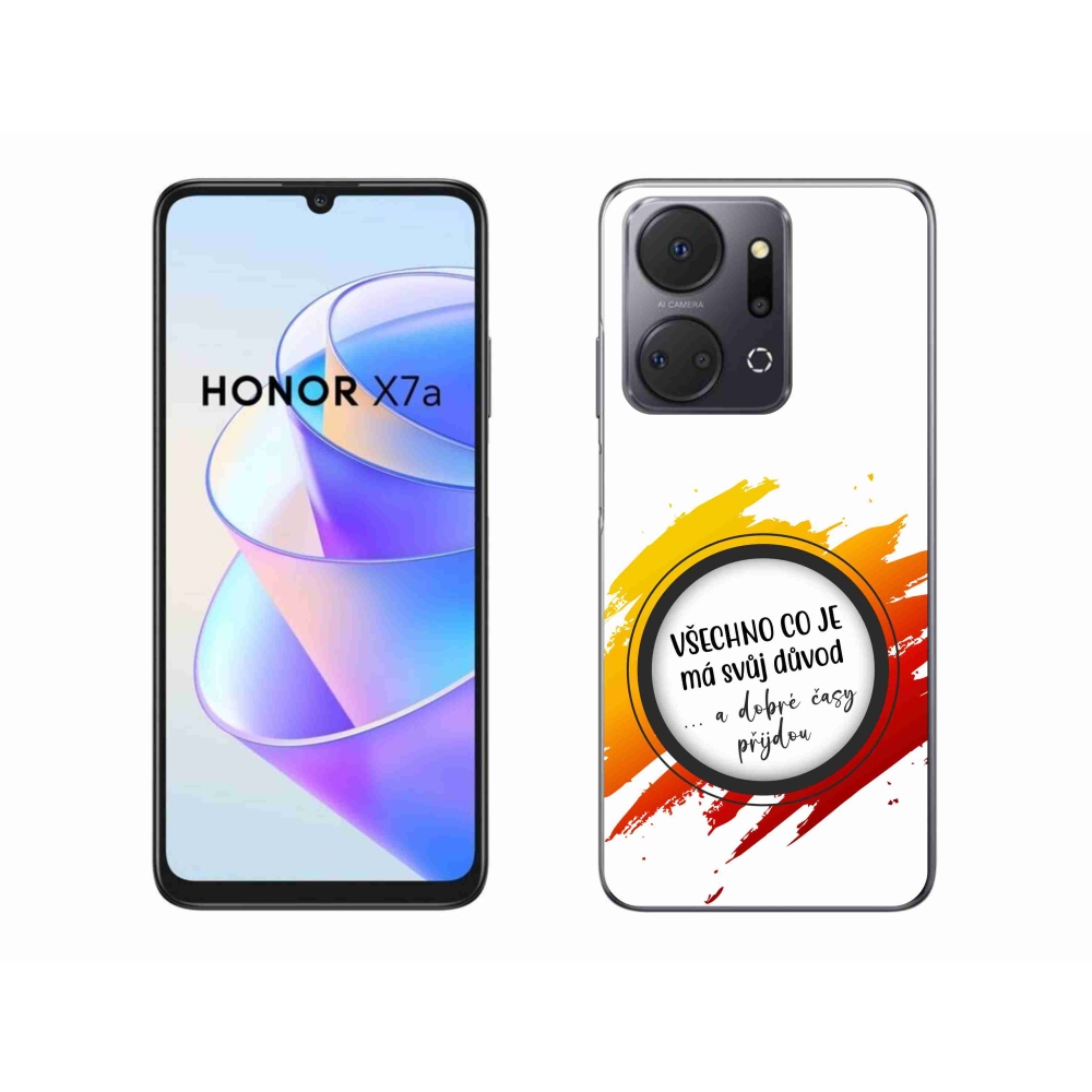 Gelový kryt mmCase na Honor X7a - citát 3 bílé pozadí