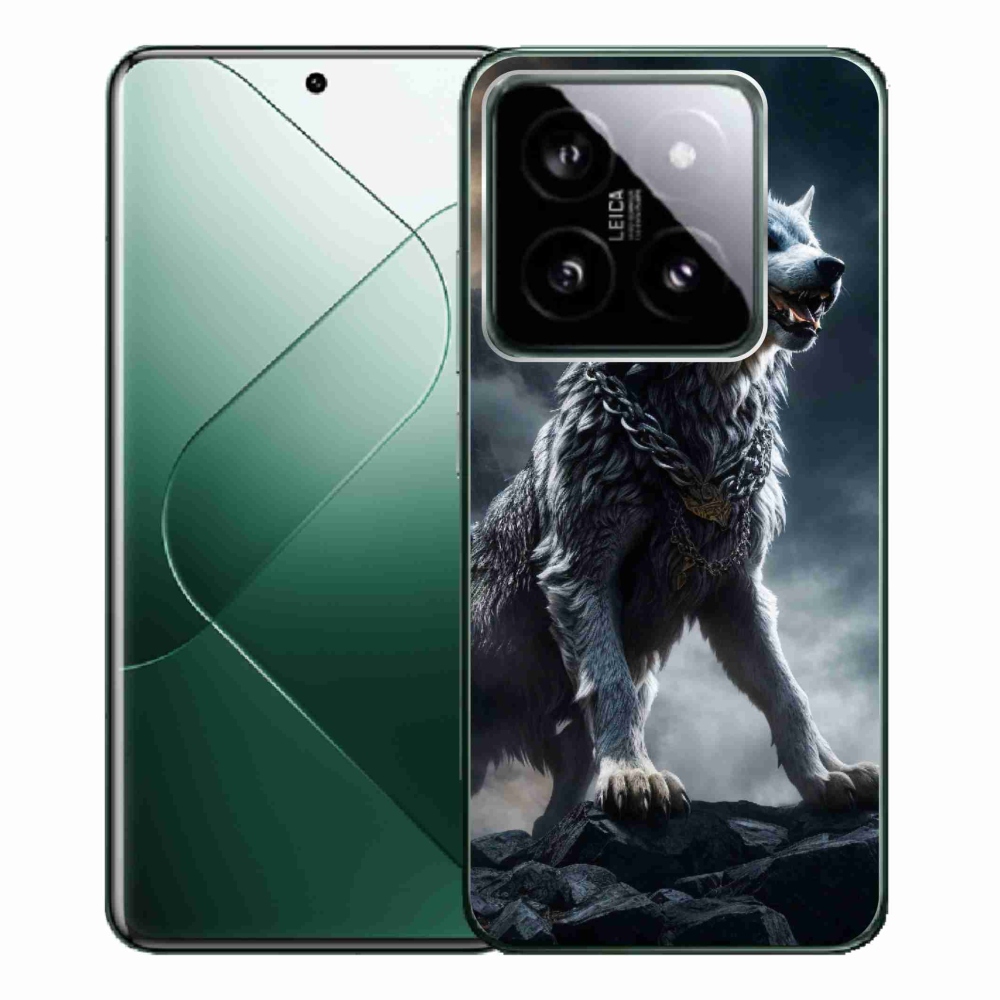 Gelový kryt mmCase na Xiaomi 14 Pro - vlk 1