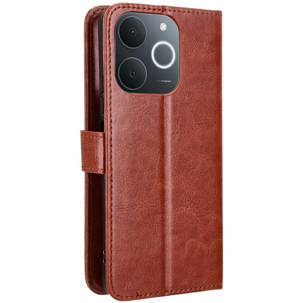 Crazy knížkové pouzdro na Realme Note 70T - hnědé