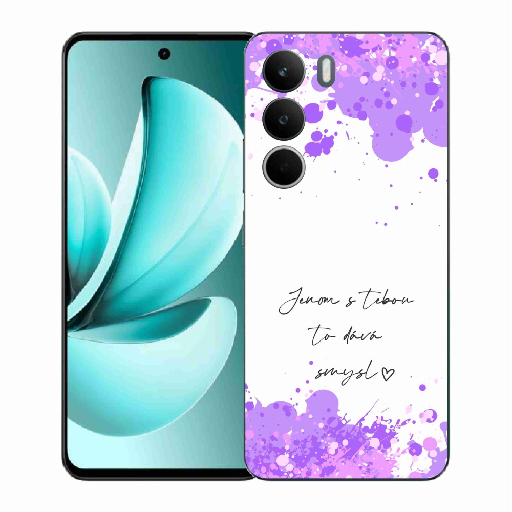 Gelový kryt mmCase na Realme C71 - zamilovaný text bílé pozadí