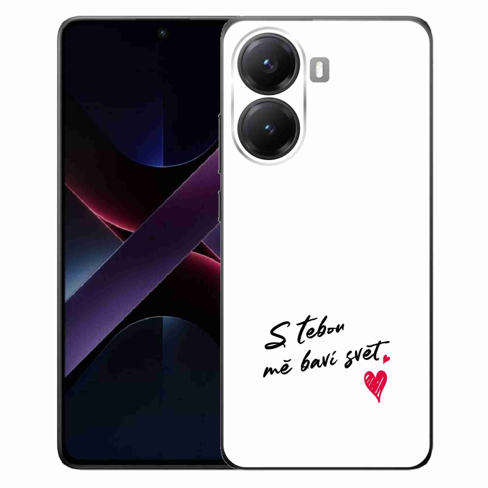 Gelový kryt mmCase na Xiaomi Poco X7 Pro 5G - zamilovaný text 1 bílé pozadí