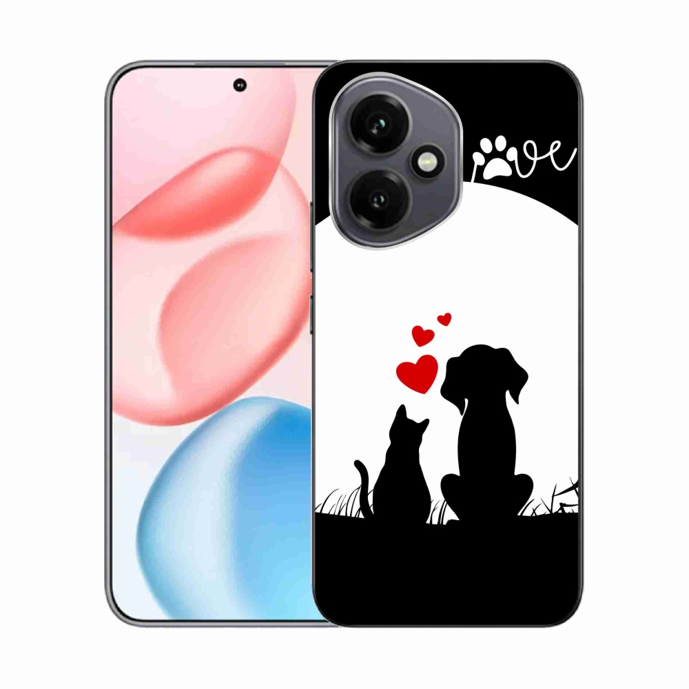 Gelový kryt mmCase na Honor 400 - zvířecí láska