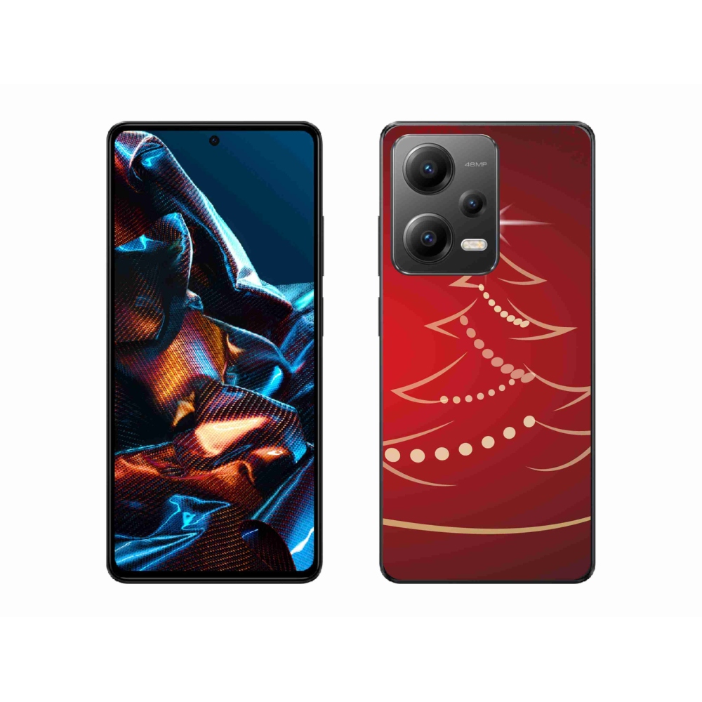 Gelový kryt mmCase na mobil Xiaomi Redmi Note 12 Pro 5G - kreslený vánoční stromek