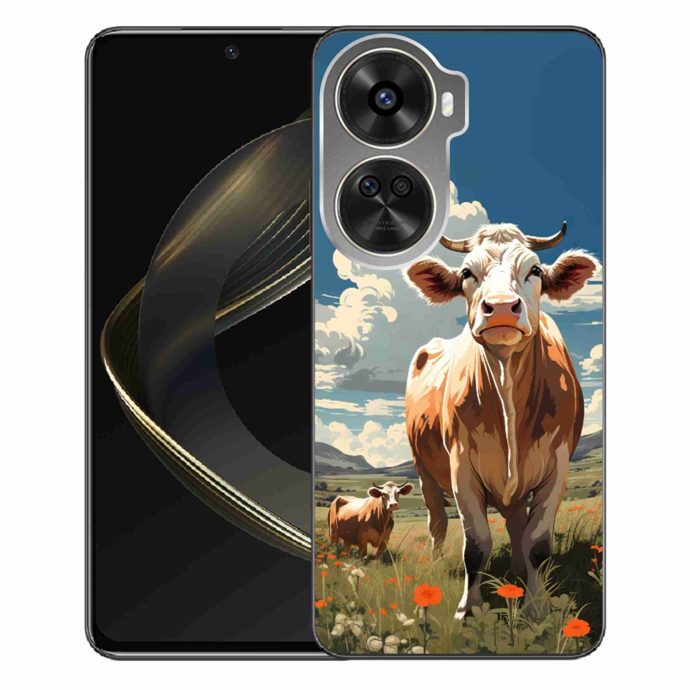 Gelový kryt mmCase na Huawei Nova 12 SE - krávy na louce