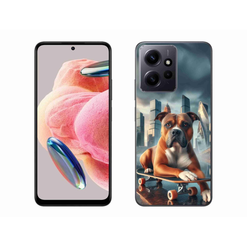 Gelový kryt mmCase na Xiaomi Redmi Note 12 4G - pes na skateboardu
