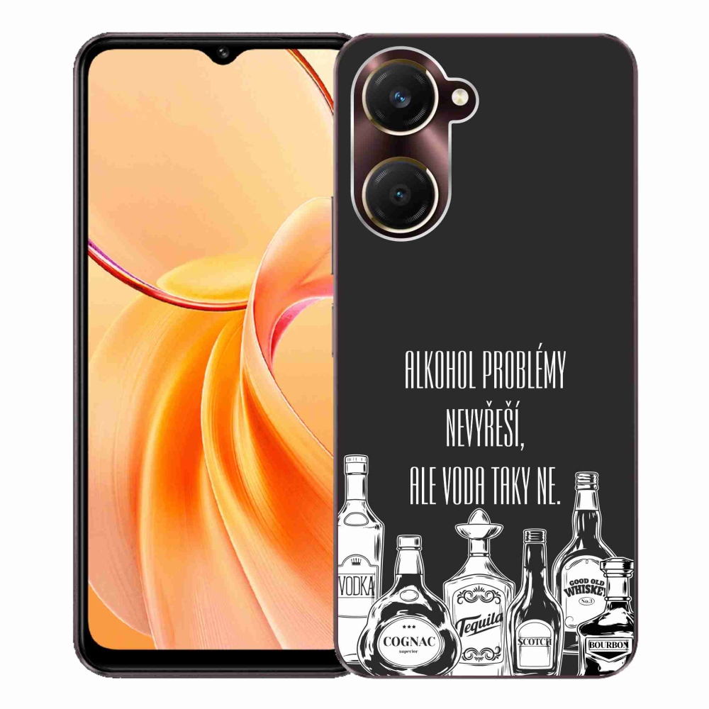 Gelový kryt mmCase na Vivo Y28s 5G - vtipný text černé pozadí