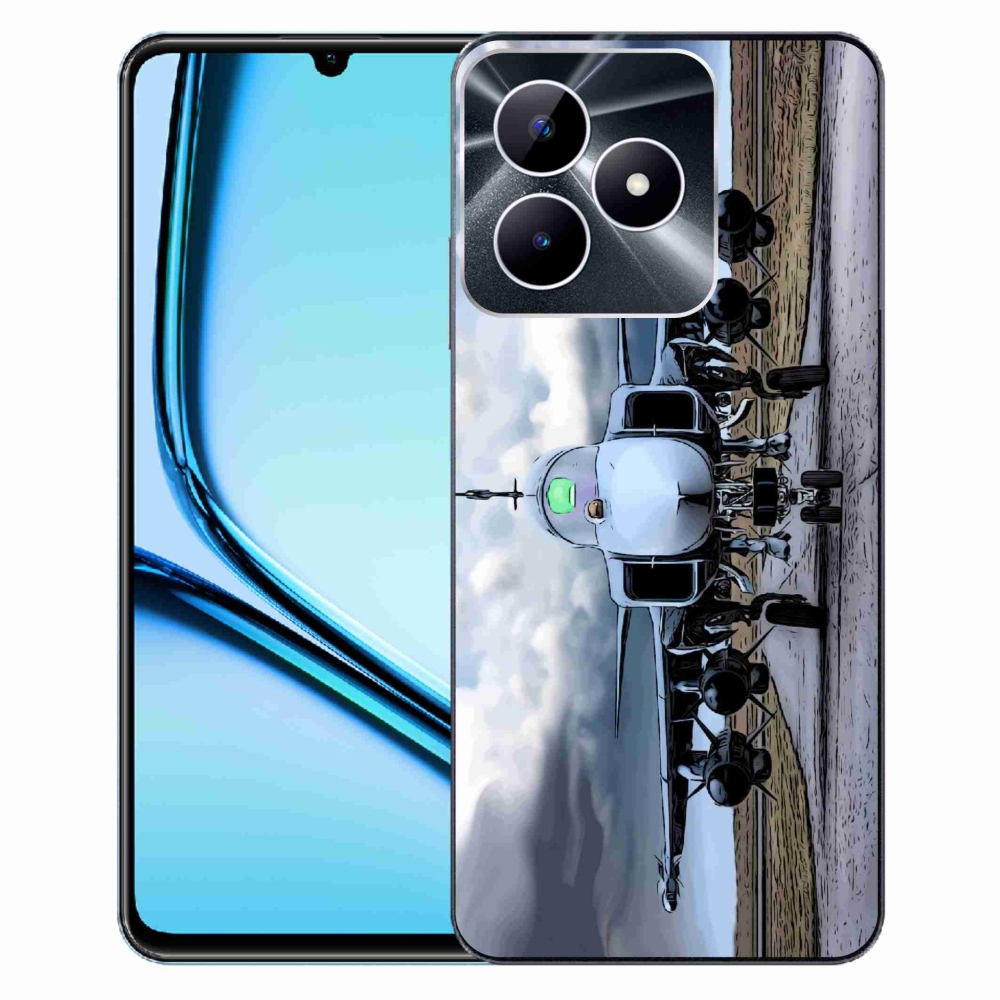 Gelový kryt mmCase na Realme Note 50 - vojenské letadlo