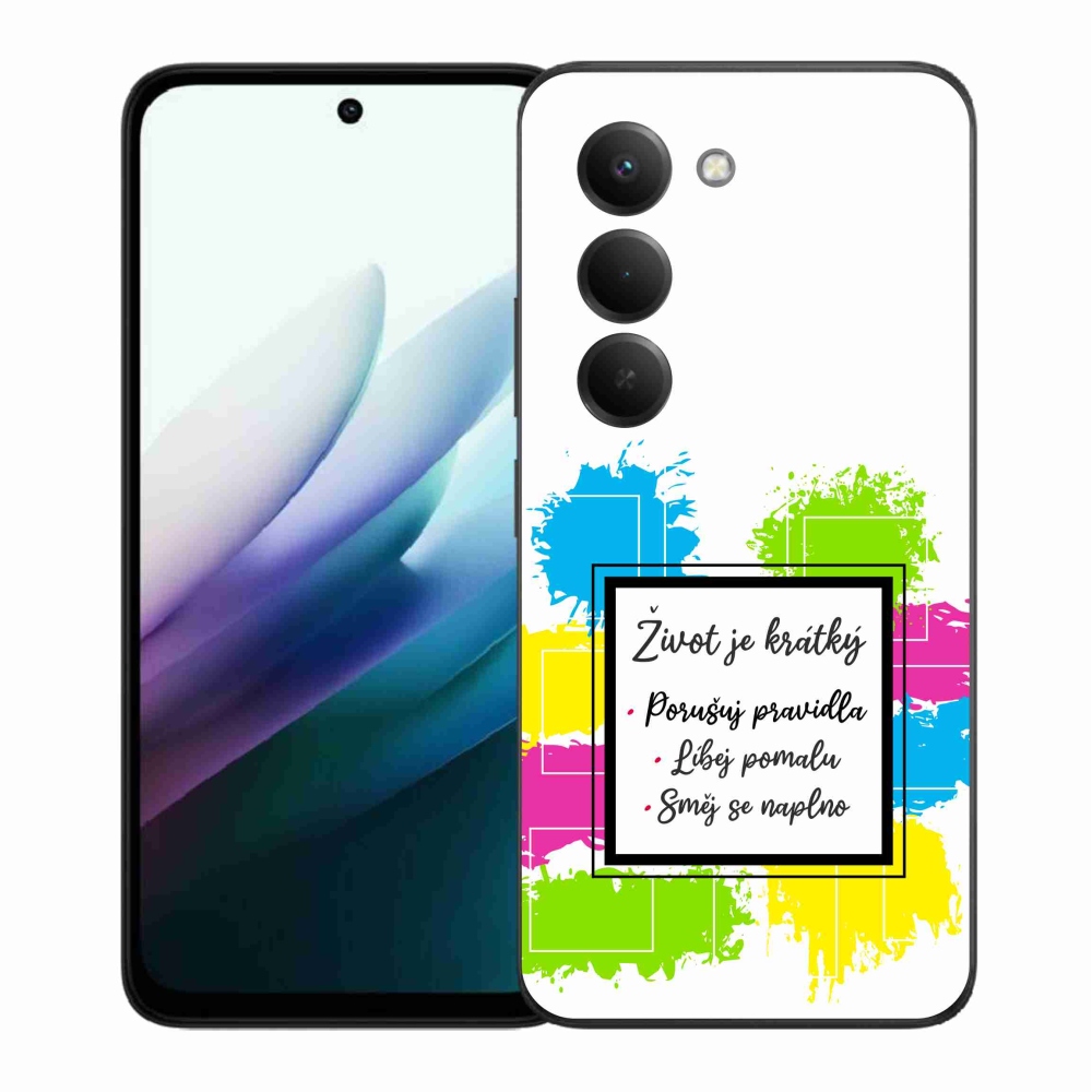 Gelový kryt mmCase na Xiaomi Redmi 15 4G/5G (171mm) - citát 5 bílé pozadí