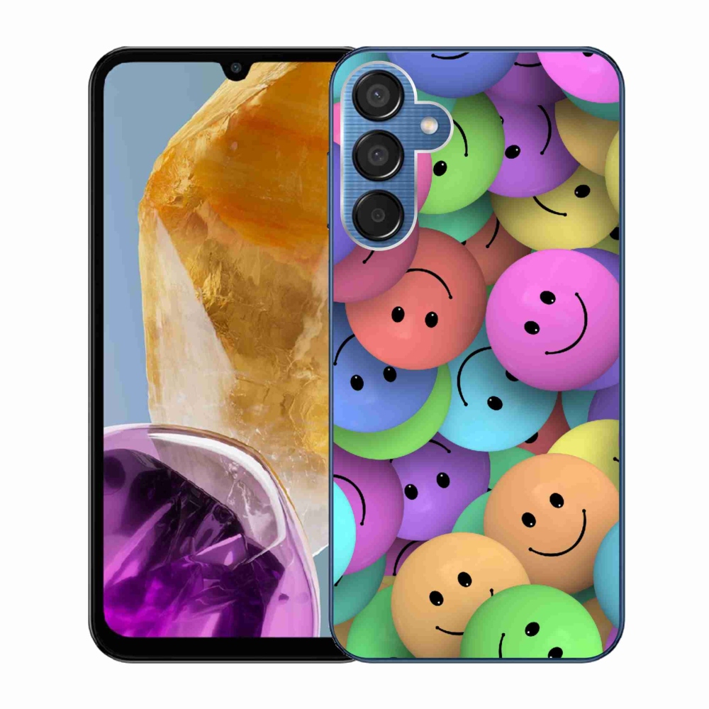 Gelový kryt mmCase na Samsung Galaxy M15 5G - barevní smajlíci